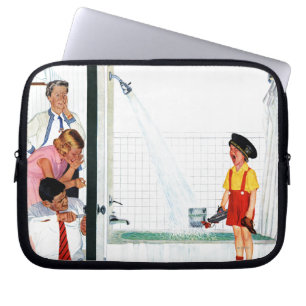 Überfließende Wanne Laptopschutzhülle