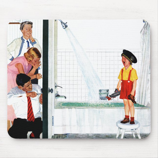 Überfließende Wanne Mousepad (Vorne)