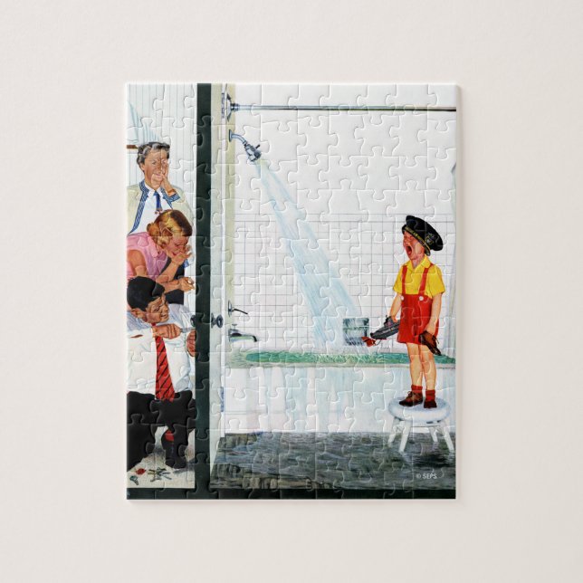 Überfließende Wanne Puzzle (Vertikal)