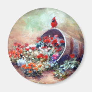 Überfließender Kardinal Magnet