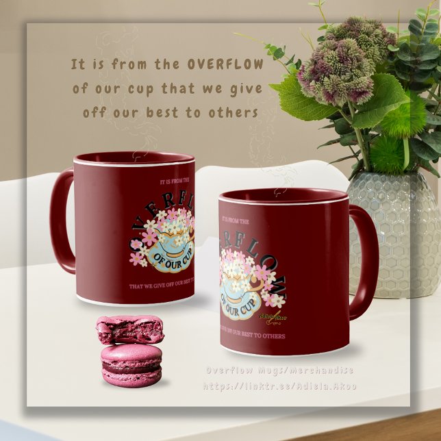 ÜBERFLOW-Tasse von Adiela Akoo Tasse (Overflow Red Mugs by Poet Adiela Akoo. Shop my store for more fab finds & inspiring great gift ideas)