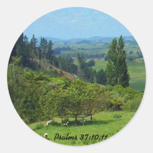 Überfluss am Friedensaufkleber Runder Aufkleber