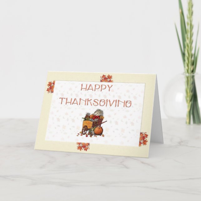 Überfluss Feiertagskarte (Vorderseite)