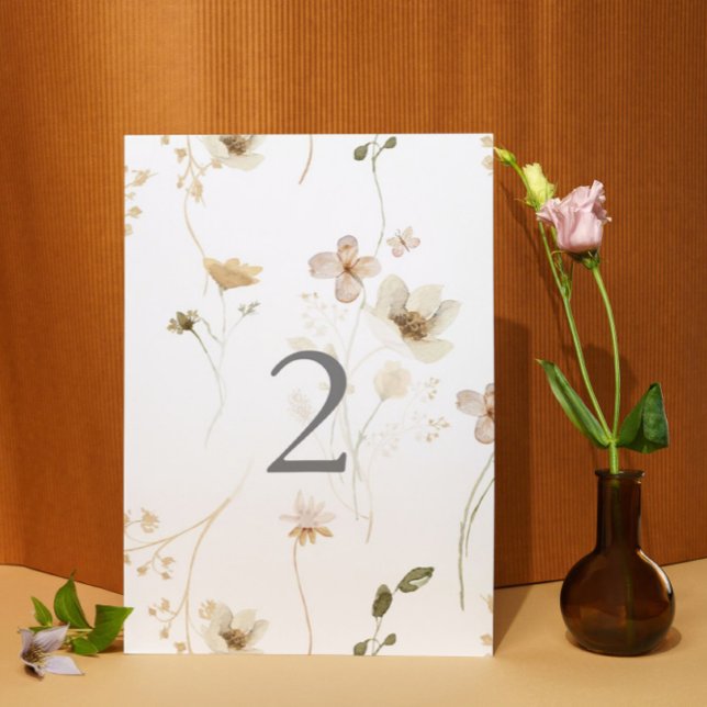 Überfluss getrocknete Wildblume Pampas Hochzeit Tischnummer (Von Creator hochgeladen)