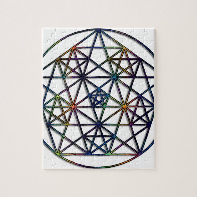 Überfluss-heiliges Geometrie-Fraktal des Lebens Puzzle (Vertikal)