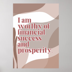 Überfluss-Poster mit Affirmationen Poster