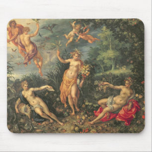 Überfluss und die vier Elemente, c.1606 (Öl auf Mousepad