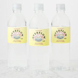 ÜBERFLUSS Wasser Flasche Etikett von Adiela Akoo