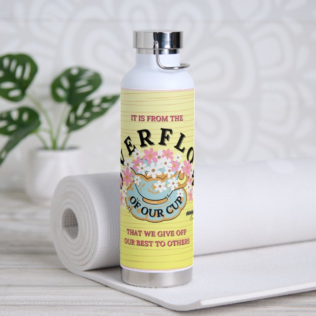 ÜBERFLUSS Wasserflasche, entworfen von Adiela Akoo Trinkflasche (Yoga)