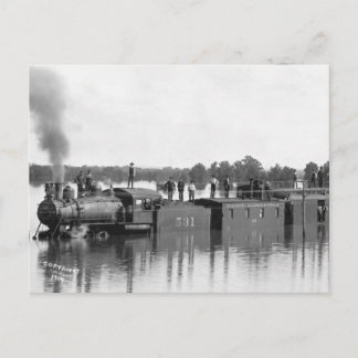 Überfluteter Zug, 1904 Postkarte