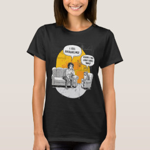 Überforderte introvertierte Katze Humor nachvollzi T-Shirt