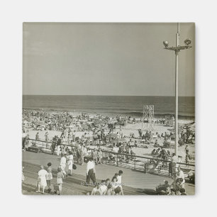 Überfüllter Strand Magnet