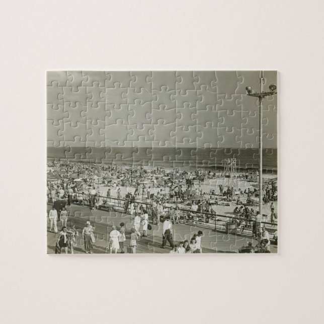 Überfüllter Strand Puzzle (Horizontal)