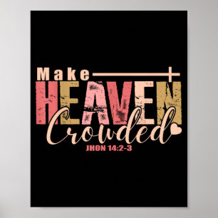 Überfülltes Himmel Kreuz - Minimalistisches Christ Poster