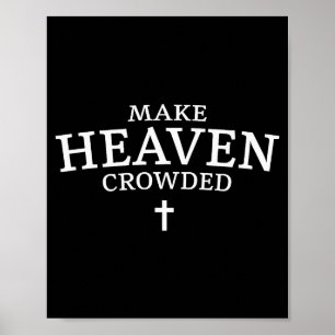 Überfülltes Himmelskreuz - Minimalistisches Christ Poster