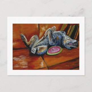 Übergabe an den Frisbee Postkarte