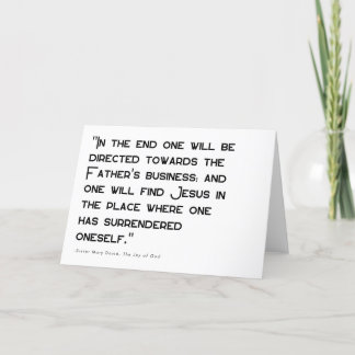 Übergabe und Frieden - religiöse Grußkarte Dankeskarte