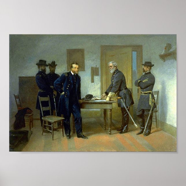 Übergabe von Alonzo Chappel an Appomattox Poster (Vorne)