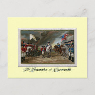 Übergabe von Lord Cornwallis in Yorktown Postkarte