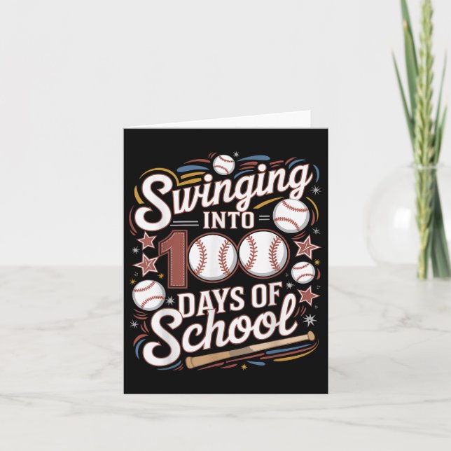 Übergang in 100 Tage Baseball-Schule Karte (Vorderseite)