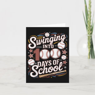 Übergang in 100 Tage Baseball-Schule Karte