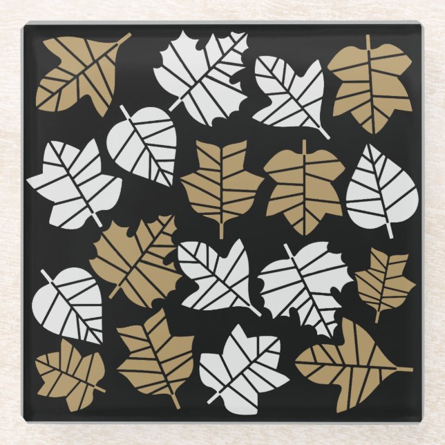 Übergang von Herbst zu Natur Glasuntersetzer (Vorderseite)