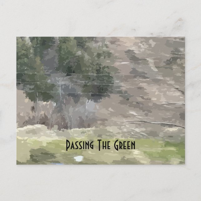 Übergeben der grünen Postkarte (Vorderseite)