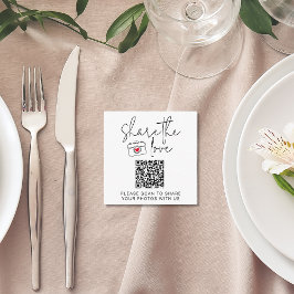 Übergeben der Liebe Scan QR Code-Hochzeitstabelle Begleitkarte