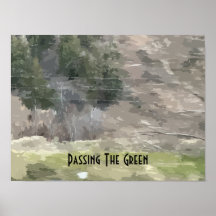 Übergeben des grünen Posters