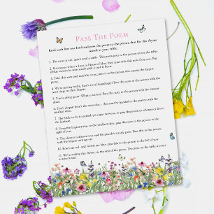 Übergeben Sie das Gedicht Sommerliche Wildblumen