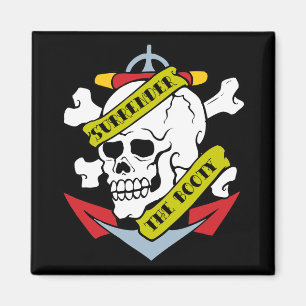 Übergeben Sie den Hintern Schädel Magnet