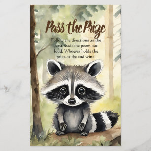 Übergeben Sie die Baby Raccoon Baby Shower