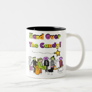 Übergeben Sie die kandy Halloween-Hemden und Gesch Zweifarbige Tasse