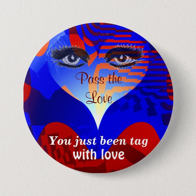Übergeben Sie die Liebe_ Button (Vorderseite)