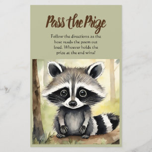 Übergeben Sie die Niedliche Raccoon Baby Shower