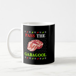 Übergeben Sie Gabagool Tacky Ugly Weihnachtssüßer Kaffeetasse