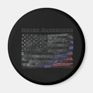 Übergeben Sie nie die schwarze amerikanische Flagg Magnet