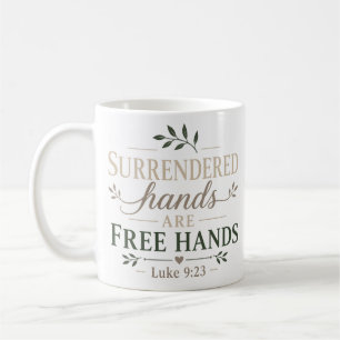 Übergebene Hände Sind Freie Hände Schriftwahrheit Kaffeetasse