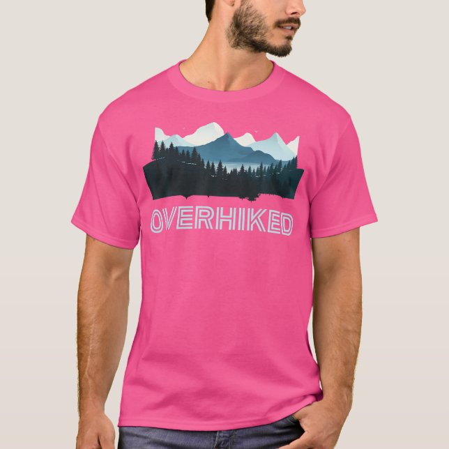 Übergehenes Funny Mountain Pine Tree Forest Campin T-Shirt (Vorderseite)