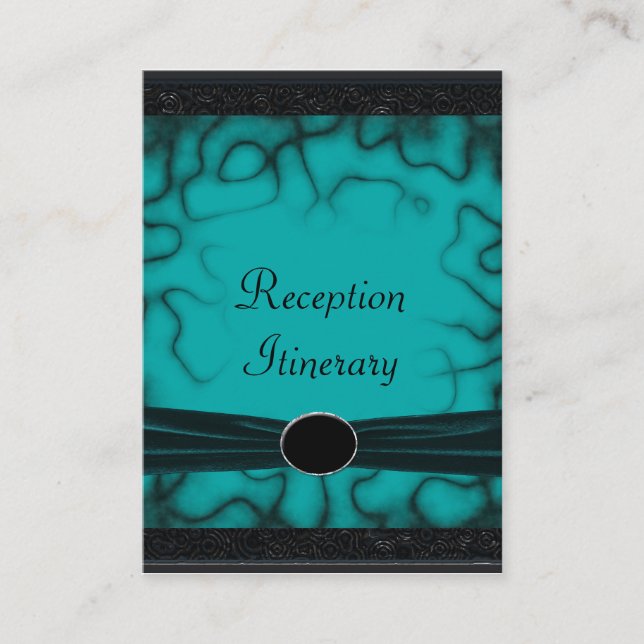 Übergewachsene gotische Grün- und Schwarz-Garten-H Begleitkarte (Vorderseite)