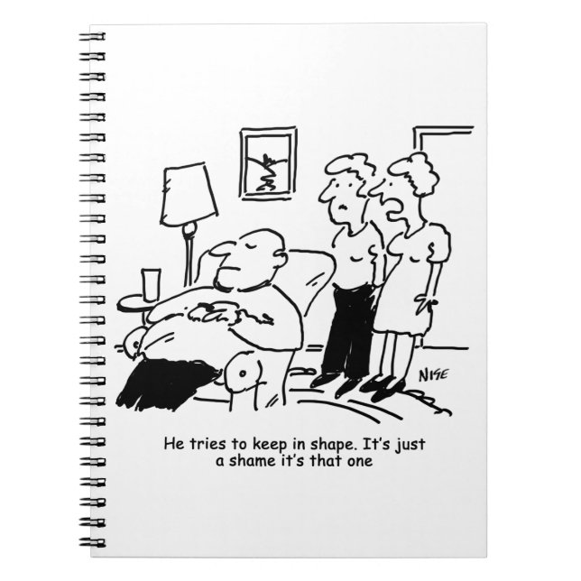 Übergewicht Untauglich Übergewichtige Mann versuch Notizblock (Vorderseite)