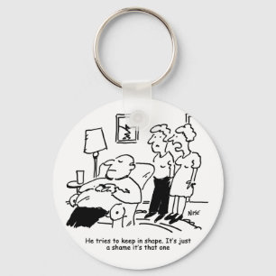Übergewicht Untauglich Übergewichtige Mann versuch Schlüsselanhänger