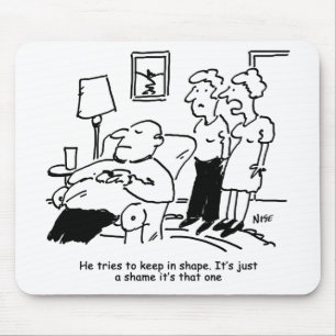 Übergewichtig Untauglich Übergewichtiger Mann Beha Mousepad