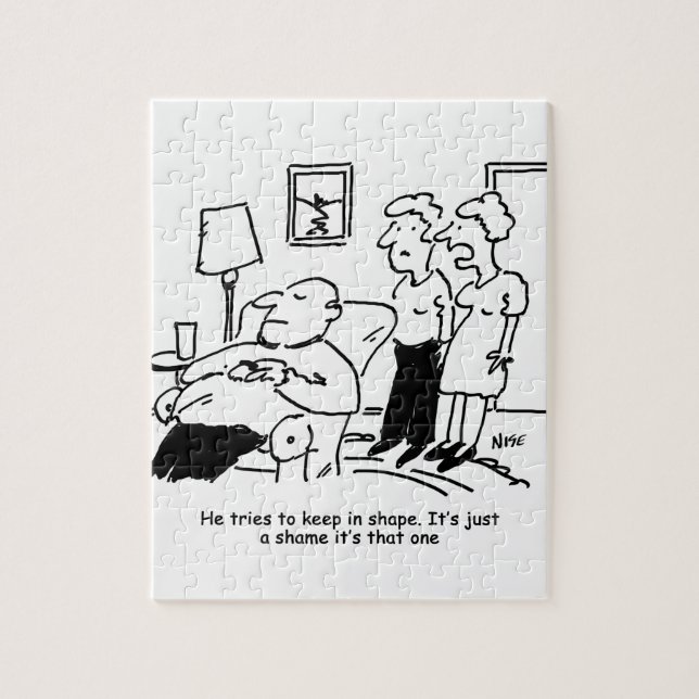 Übergewichtig Untauglich Übergewichtiger Mann Beha Puzzle (Vertikal)