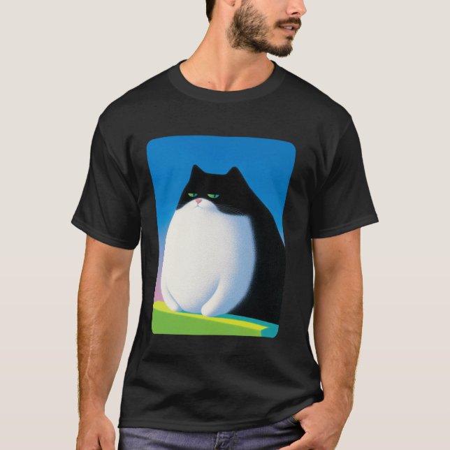 Übergewichtige Katzen-Meme T-Shirt (Vorderseite)