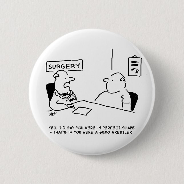 Übergewichtsstörung Sumo Wrestling Button (Vorderseite)