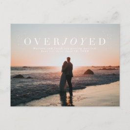 Überglücklicher Urlaub Save the Date Foto Postkart Feiertagspostkarte