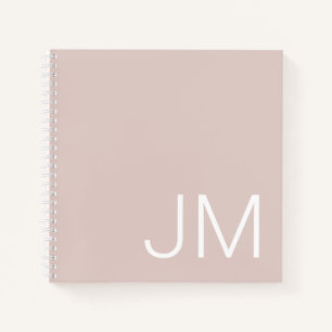 Übergroße monogrammierte Anfangsbuchstaben Rosa Sk Notizbuch