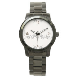 Übergroße schwarze Armbanduhr für alle
