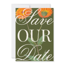 Übergroße Vintage-Blumen-Save-the-Date-Einladung